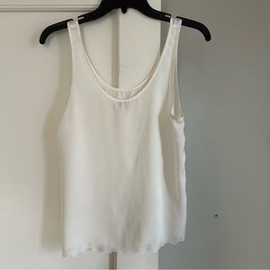 Talula XS white silky tank